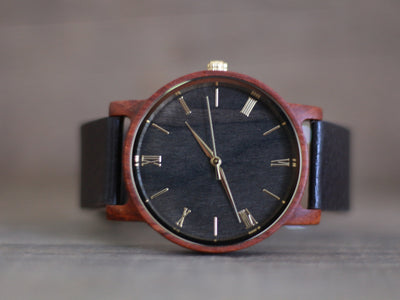 HAVERN Minimalist Mens Wood Watch - Red Sandalwood-Mens Watches-HAVERN Woodworks
