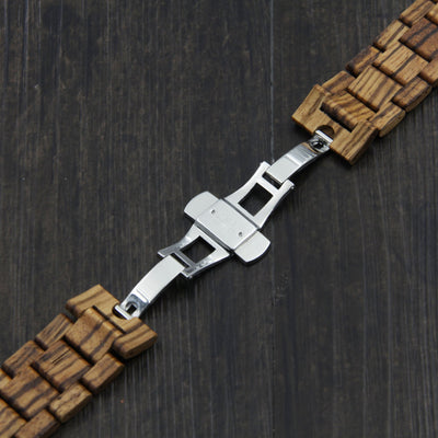 HAVERN Minimalist Mens Zebrawood Wooden Apple Watch Series 1 and 2 Band-Apple Watch Bands-HAVERN Woodworks