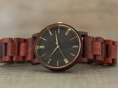 HAVERN Minimalist Red Sandalwood Mens Wood Watch-Mens Watches-HAVERN Woodworks