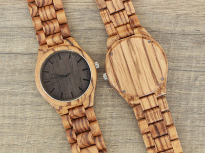 HAVERN Minimalist Zebrawood All Wood Mens Wood Watch-Mens Watches-HAVERN Woodworks