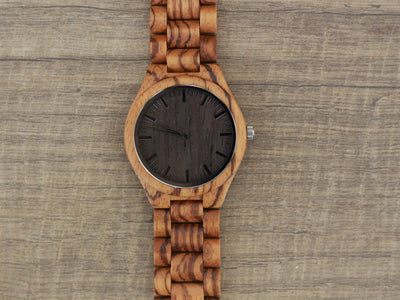 HAVERN Minimalist Zebrawood All Wood Mens Wood Watch-Mens Watches-HAVERN Woodworks