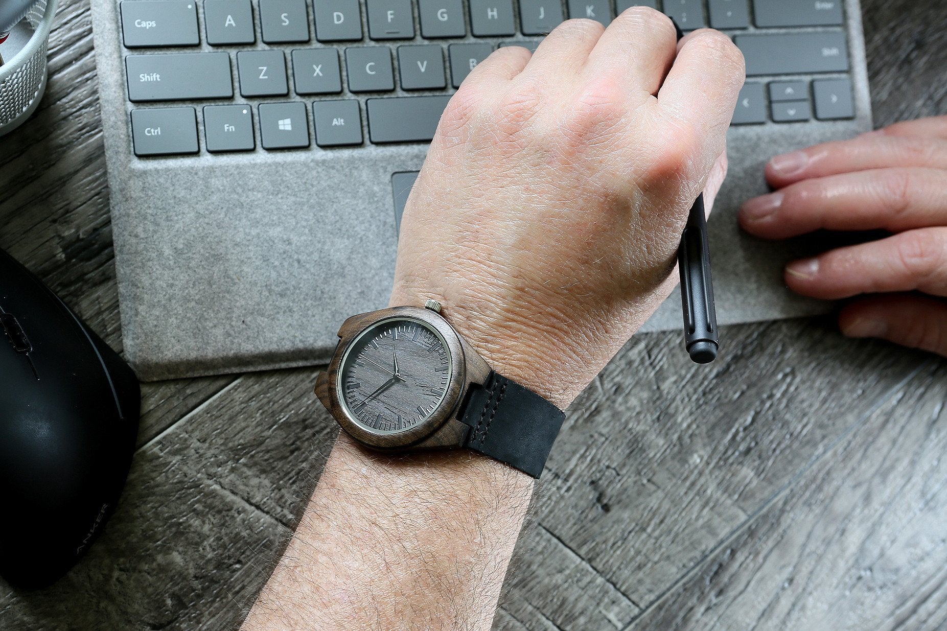HAVERN Original Minimalist Mens Ebony Grain Wood Watch-Mens Watches-HAVERN Woodworks