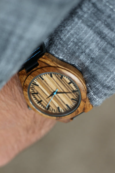 HAVERN Peak Zebrawood Mens Wood Watch-Mens Watches-HAVERN Woodworks
