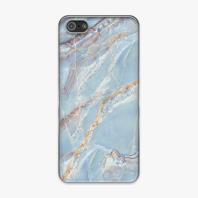Tough iPhone 5 Phone Case - Blue and Gold Marble