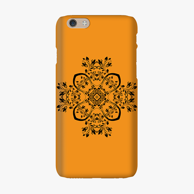 Snap iPhone 6  Phone Case - Flower Design With Orange Background