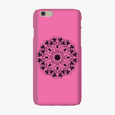 Tough iPhone 6  Phone Case - Mandala With Pink Background