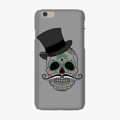 Snap iPhone 6  Phone Case - Skull Art With Gray Background