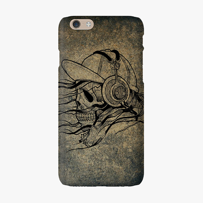 Tough iPhone 6  Phone Case - Skull With Headphone