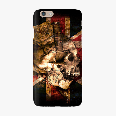 Snap iPhone 6  Phone Case - Skull With Union Jack British Flag