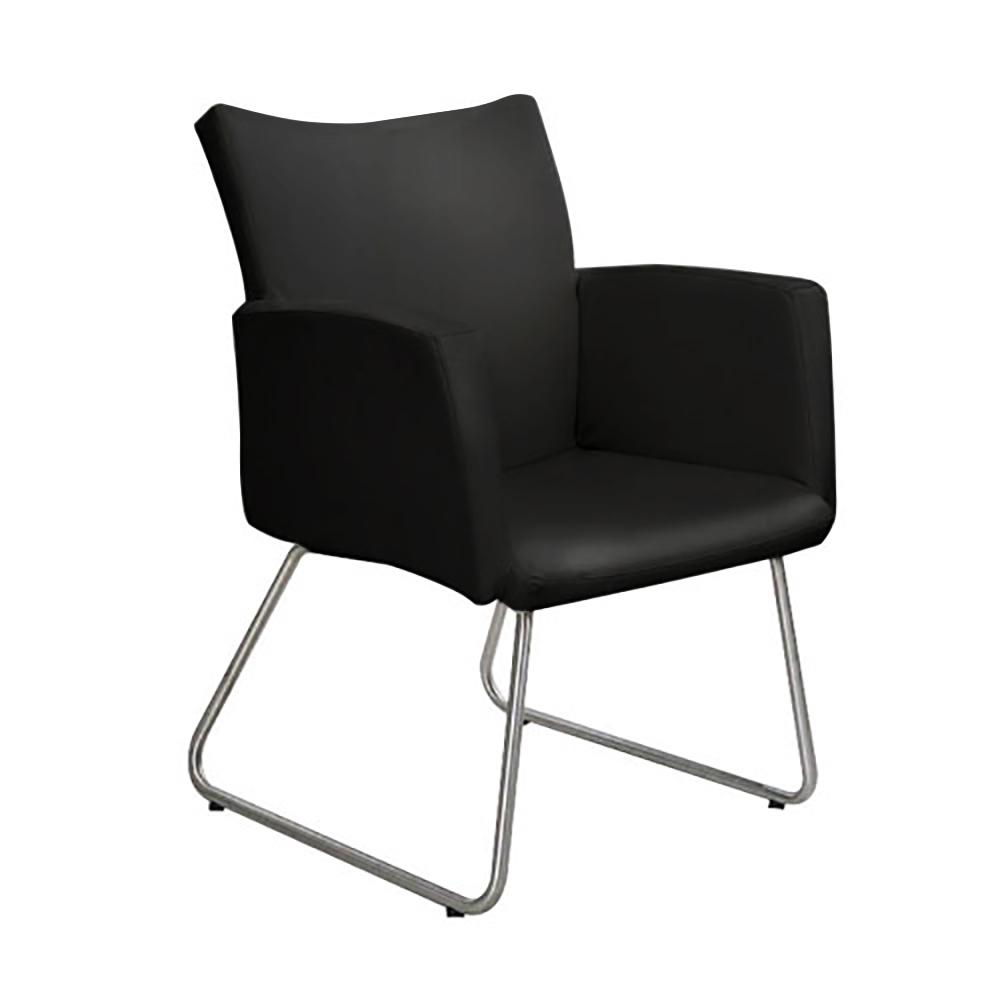 Soft Single Tub Chrome Sled Chair