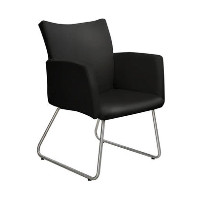Soft Single Tub Chrome Sled Chair