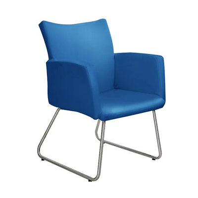 Soft Single Tub Chrome Sled Chair