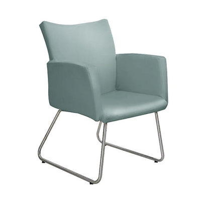 Soft Single Tub Chrome Sled Chair