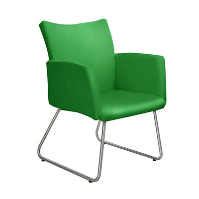 Soft Single Tub Chrome Sled Chair