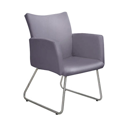 Soft Single Tub Chrome Sled Chair