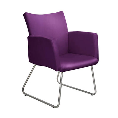 Soft Single Tub Chrome Sled Chair
