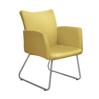 Soft Single Tub Chrome Sled Chair