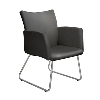 Soft Single Tub Chrome Sled Chair