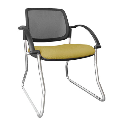Titanium Mesh Back Chair with Arms